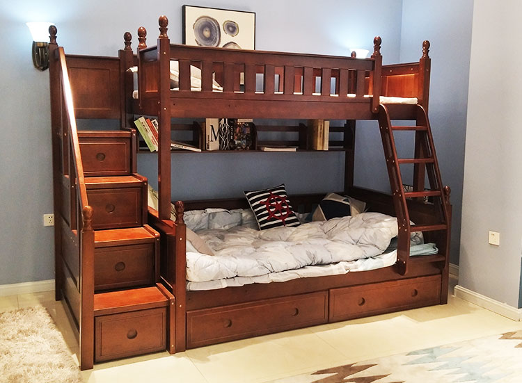 橡膠木美式子母床