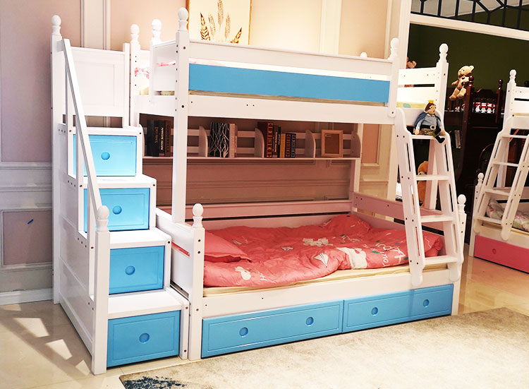 橡膠木兒童床子母床