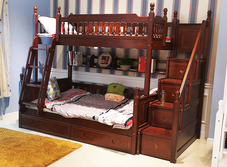 羅馬柱分體美式子母床