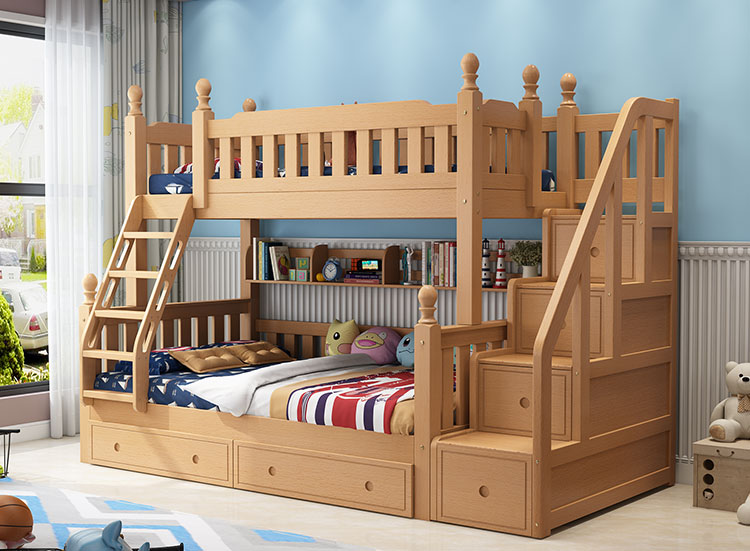 櫸木子母床梯柜款